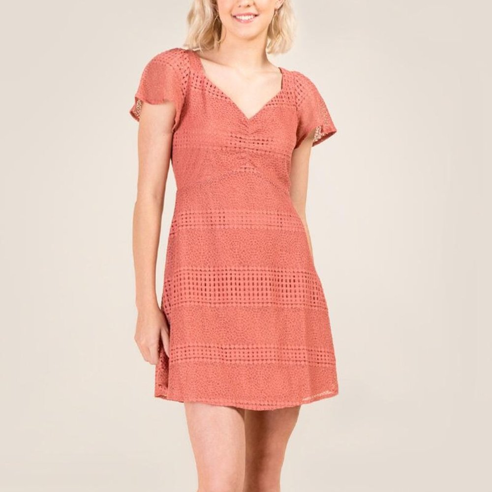 Francesca's Maria Crochet Lace Dress Size Large